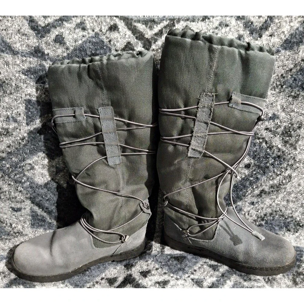 Rare Bearpaw Size 7 1277W - Boreal Tall Winter Boots Wool Blend Lining Sheepskin